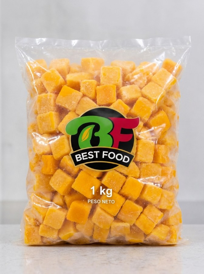 Mango congelado en cubos IQF en bolsa Best Food