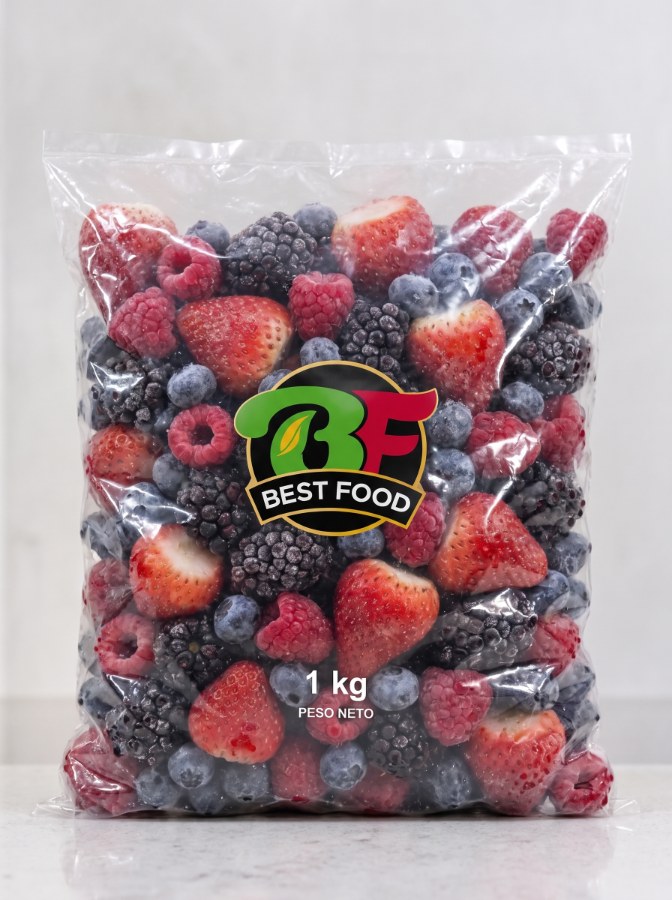 Mix de berries congelados IQF en bolsa Best Food