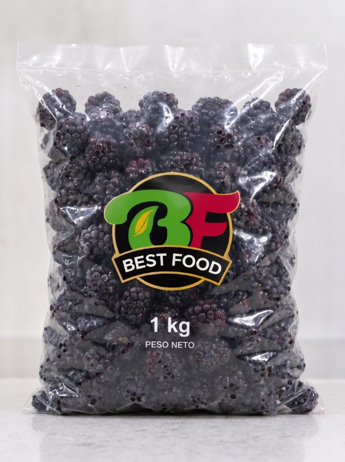 Mora congelada IQF en bolsa Best Food