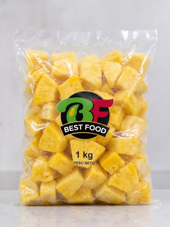 Piña congelada en trozos IQF en bolsa Best Food