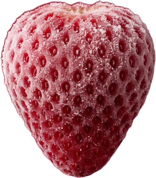 Frutilla IQF congelada con escarcha